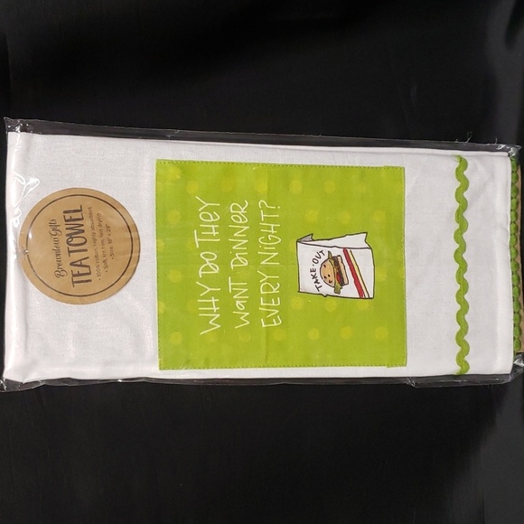 Brownlow Gifts "Why do they want dinner every night?" 100% Cotton Towel - Picture 1 of 7